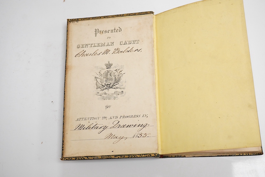 Burr, George Dominicus - Instructions In Practical Surveying, Topographical Plan Drawing, And Sketching Ground Without Instruments, second edition 1847, full morocco with Royal Military College presentation to Gentleman